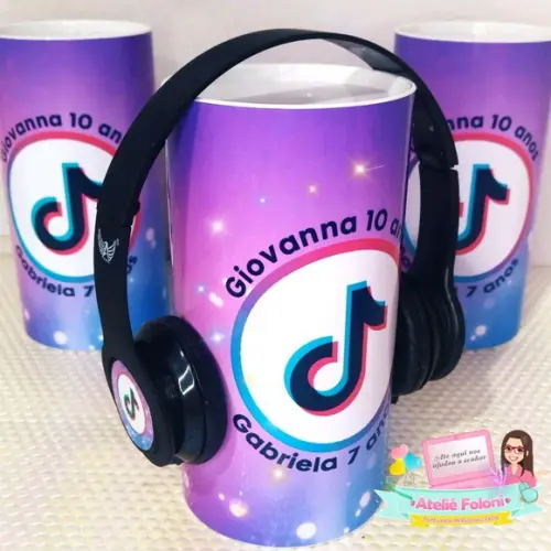 Tubolata com Headphone Personalizado Qualquer Tema