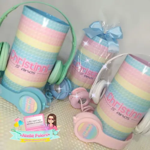 Tubolata com Headphone Personalizado Qualquer Tema