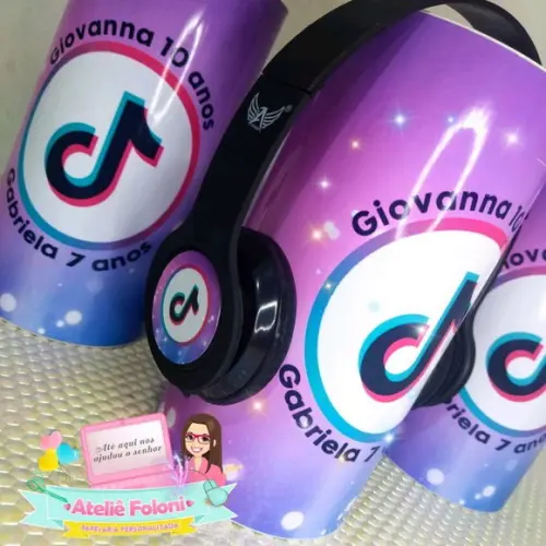 Tubolata com Headphone Personalizado Qualquer Tema