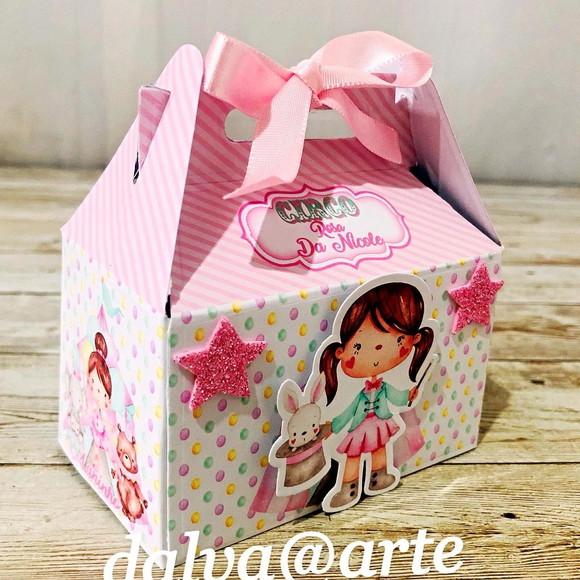 Caixinha Lancheirinha Circo Rosa