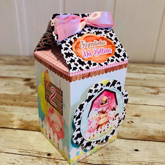 Caixinha Milk Fazendinha Rosa