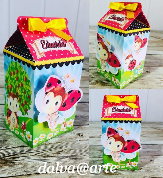 Caixinha Milk Joaninha Aquarela