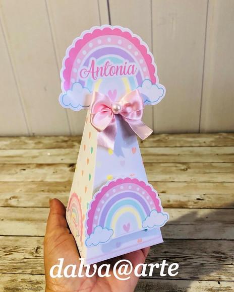 Caixinha Pirâmide Arco-íris