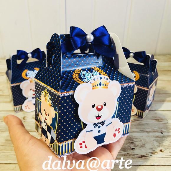 Caixinha Mini Lancheirinha Ursinho Rei