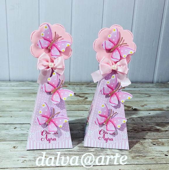 Caixinha Pirâmide Jardim Encantado das Borboletas