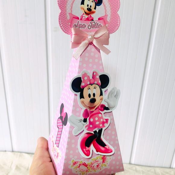 Caixinha Pirâmide Minnie Rosa