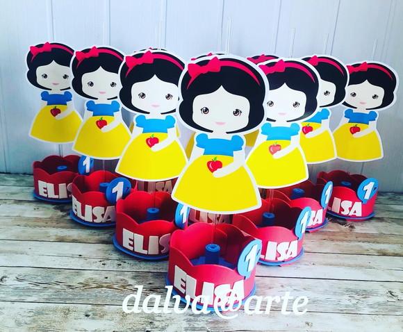 Centro de Mesa Branca de Neve