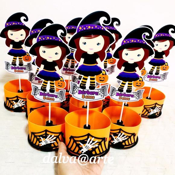 Centro de Mesa Halloween Bruxinha