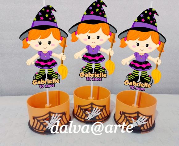 Centro de Mesa Halloween Bruxinha