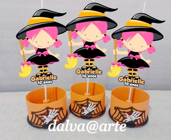 Centro de Mesa Halloween Bruxinha