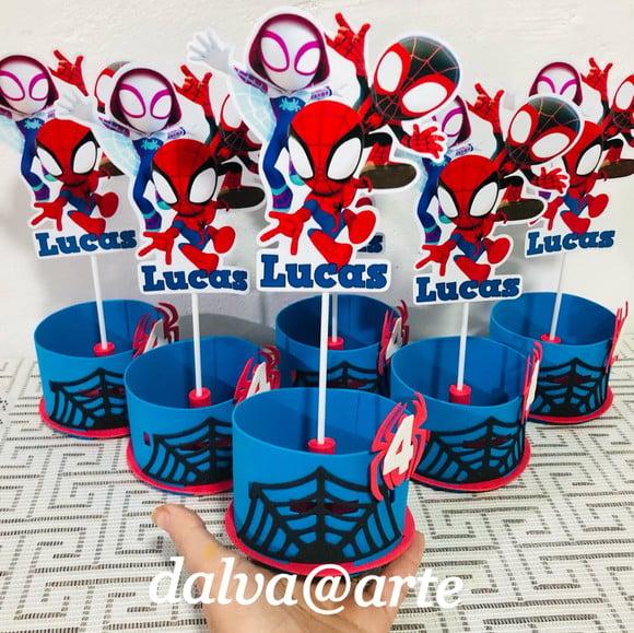 Centro de Mesa Homem Aranha e Seus Amigos Espetaculares