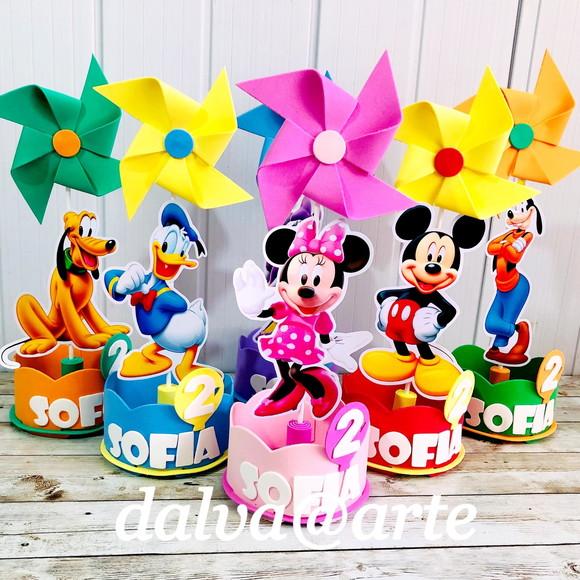 Centro de Mesa Mickey e Sua Turma