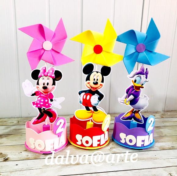 Centro de Mesa Mickey e Sua Turma