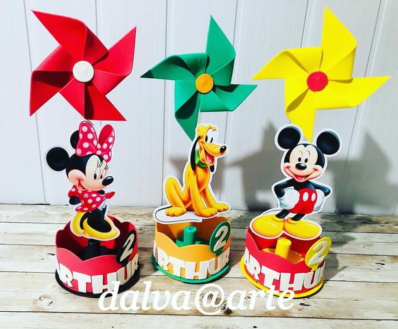 Centro de Mesa Mickey e Sua Turma
