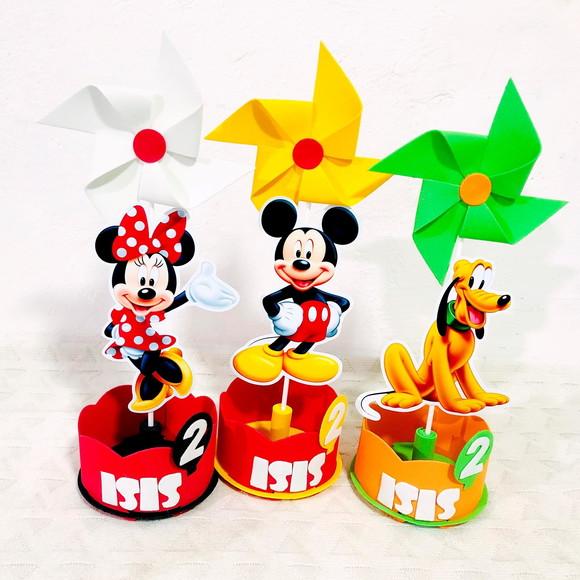 Centro de Mesa Mickey e Sua Turma