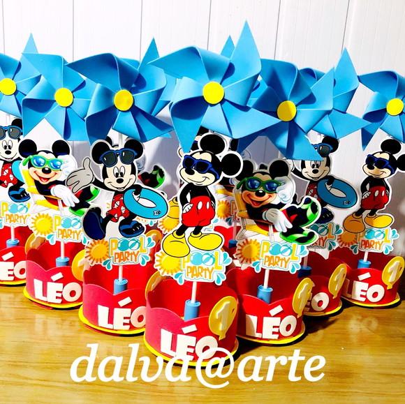 Centro de Mesa Mickey Pool Party