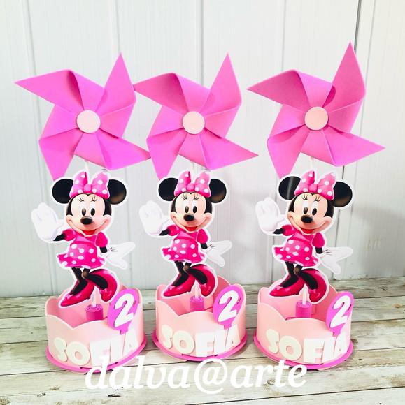 Centro de Mesa Minnie Rosa