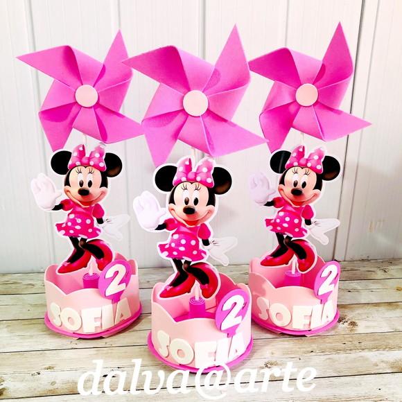 Centro de Mesa Minnie Rosa