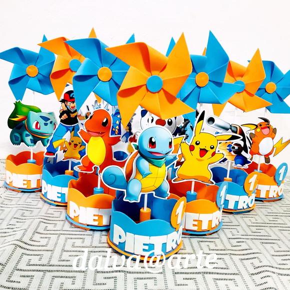 Centro de Mesa Pokémon com Catavento em E.v.a