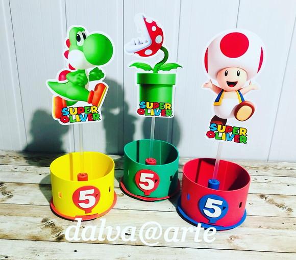 Centro de Mesa Turma do Mario Bross