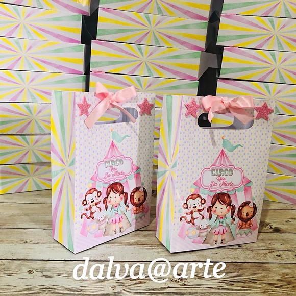 Mini Sacolinha Circo Rosa