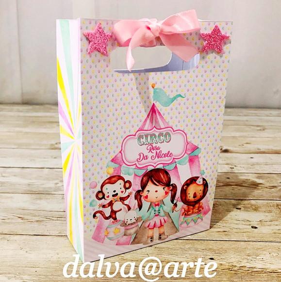 Mini Sacolinha Circo Rosa