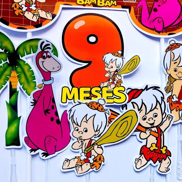 Topo de Bolo Bam Bam Flintstones