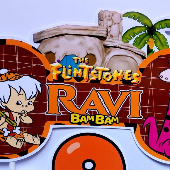 Topo de Bolo Bam Bam Flintstones