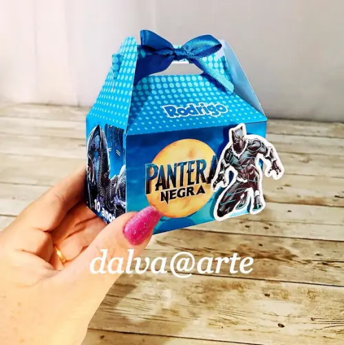 Caixinha Lancheirinha Pantera Negra