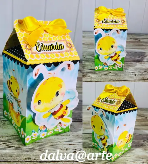 Caixinha Milk Abelhinha Aquarela