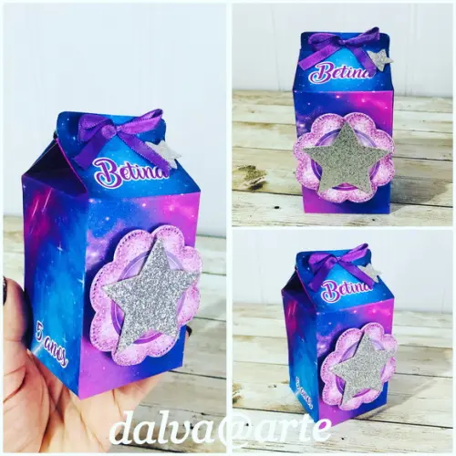 Caixinha Milk Estrela e Lua (galáxia)