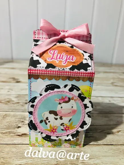 Caixinha Milk Fazendinha Rosa
