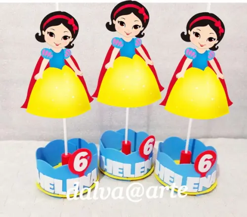 Centro de Mesa Branca de Neve