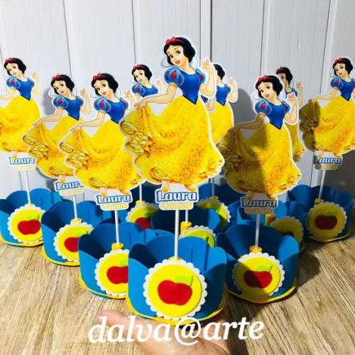 Centro de Mesa Branca de Neve