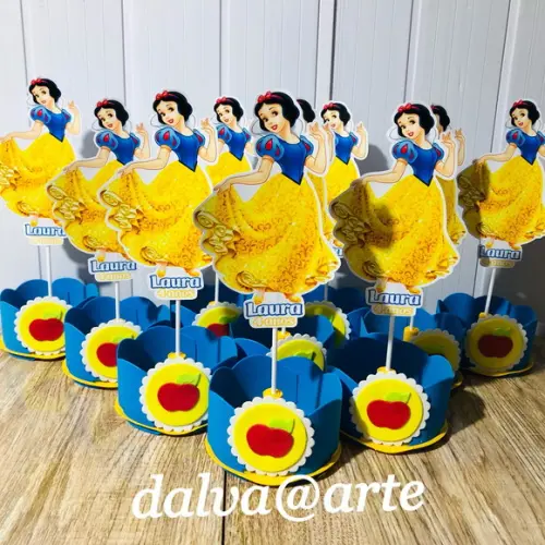 Centro de Mesa Branca de Neve