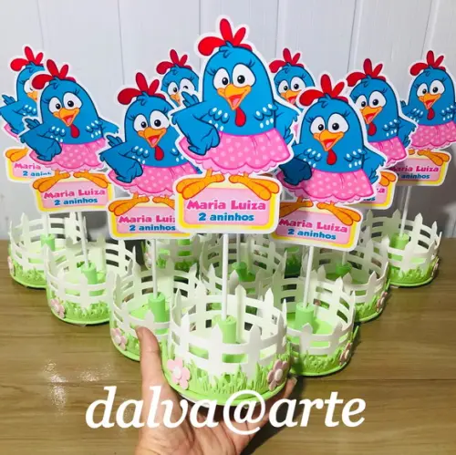 Centro de Mesa Galinha Pintadinha