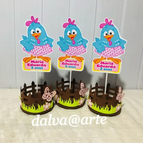 Centro de Mesa Galinha Pintadinha