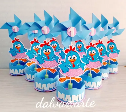 Centro de Mesa Galinha Pintadinha