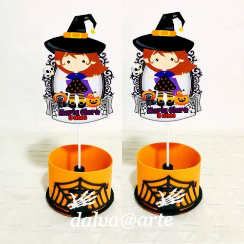 Centro de Mesa Halloween Bruxinha