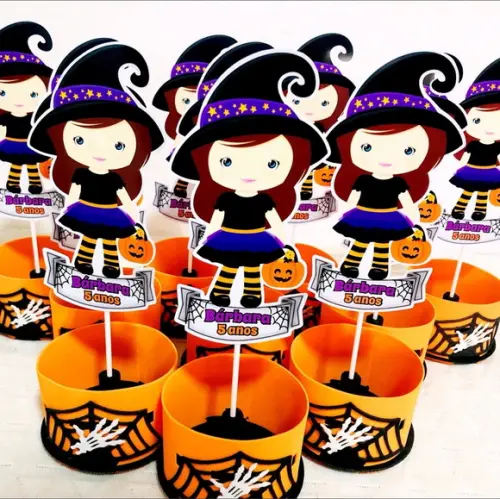 Centro de Mesa Halloween Bruxinha