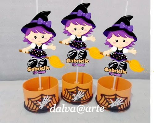 Centro de Mesa Halloween Bruxinha