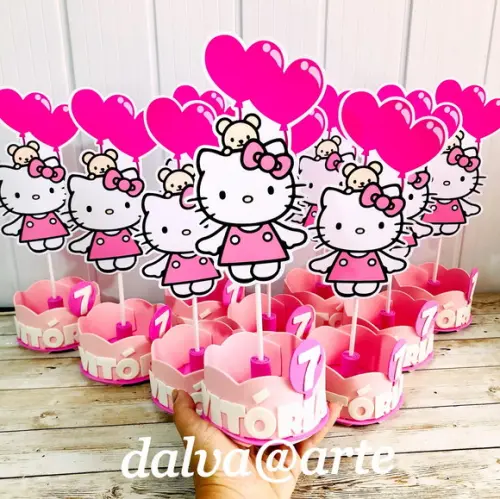 Centro de Mesa Hello Kitty