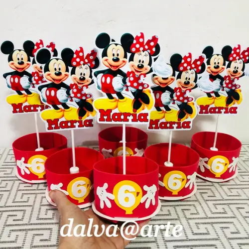 Centro de Mesa Mickey e Minnie