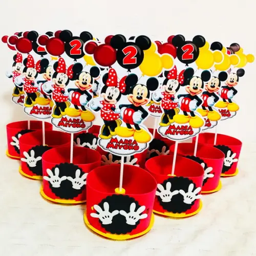 Centro de Mesa Mickey e Minnie
