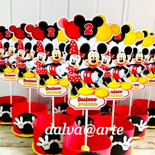 Centro de Mesa Mickey e Minnie
