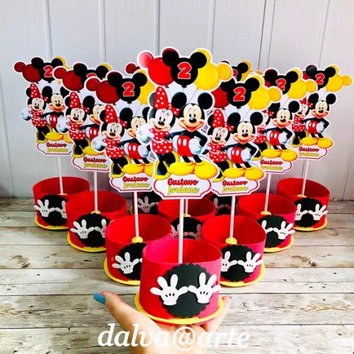 Centro de Mesa Mickey e Minnie