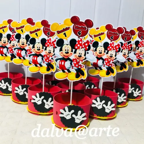 Centro de Mesa Mickey e Minnie
