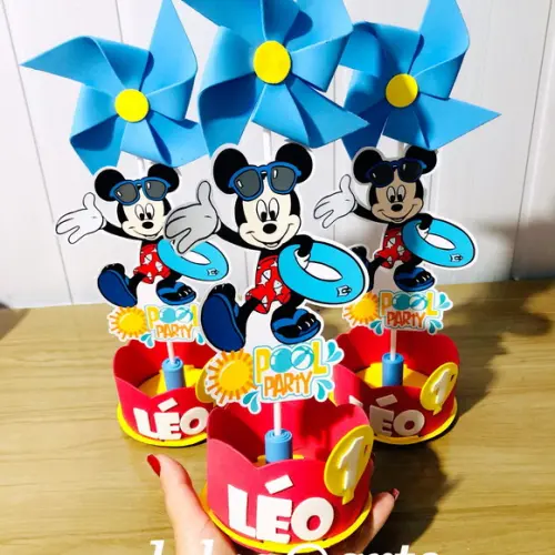 Centro de Mesa Mickey Pool Party