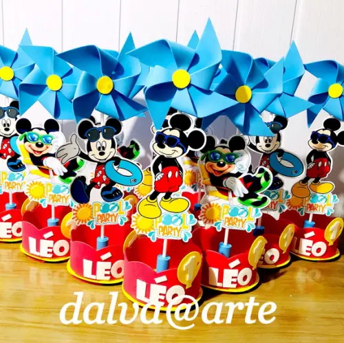 Centro de Mesa Mickey Pool Party