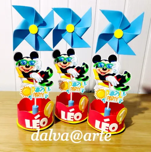 Centro de Mesa Mickey Pool Party
